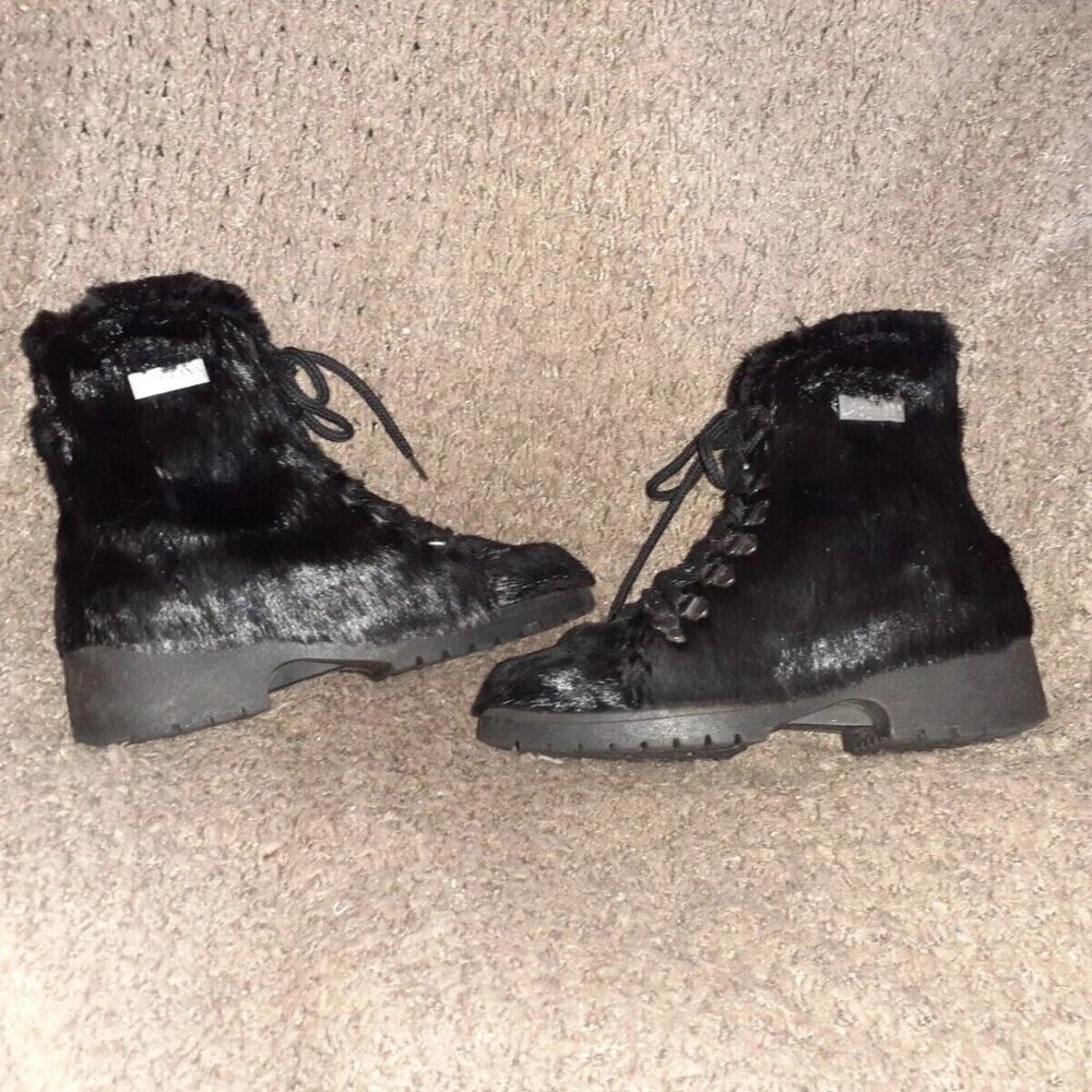 HARRICANA-Vintage Apres-Ski Ecoluxe Recycled Beaver/Muskrat Boots-Sz 6-Excellent